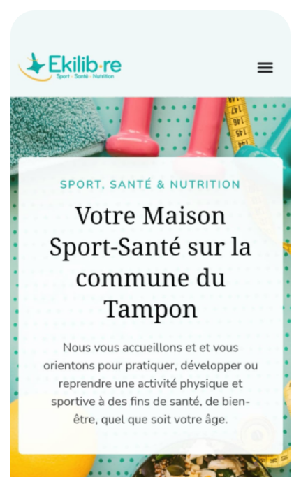 Site vitrine Maison Sport-Santé Ekilib.re